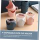 thumbnail image 4 of Taza Rosa 6 Piezas Portavasos Aislados Tazas de Café Desechables Portavasos de Plástico Fundas para Tazas de Café Vaso de 40 Oz con Mango Antideslizante Papel Protector de Taza Sincero Electrónica, 4 of 5