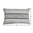 thumbnail image 4 of SPUN 14" x 24" 100% Cotton Hand-Woven Throw Pillow Cover, Abstract Multicolor Stripe Throw Pillow Cover for Couch Sofa Bed, Colmar Boho, Gray & Blue, 4 of 6
