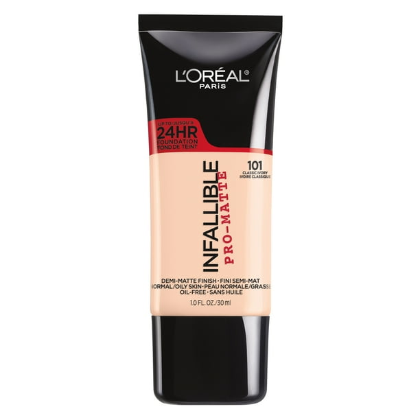 L'Oreal Paris Infallible Pro-Matte Blendable Foundation, Oil Free, 101 ...