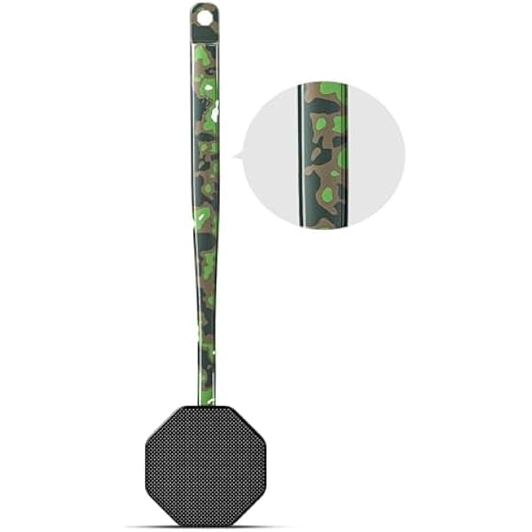 wonima11 iTokGoK® Platinum Camo Green Pattern Silicone Back Scrubber with Long Handle Back Brush for Shower,Silver-Infused Back Scrubber for Men and Women (Camo Green)