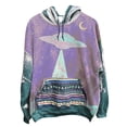 thumbnail image 1 of Tops estampados con capucha Retro para hombres y mujeres, suéter, letras estampadas con sol y luna, Tops desgastados estampados Pompotops gfhjh7259, 1 of 5