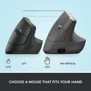 Logitech Lift Vertical Ergonomic Wireless Computer Mice
