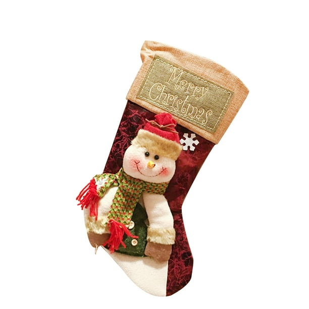 Calcetines de Navidad Decoración del hogar Árbol de Navidad Adornos colgantes Decoración de la pared de la puerta del hogar Fridja nalpqowj28178