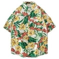 thumbnail image 1 of Camisa casual de manga corta regular para hombre, camisas vintage, camisa de playa estampada, top de verano, 1 of 6