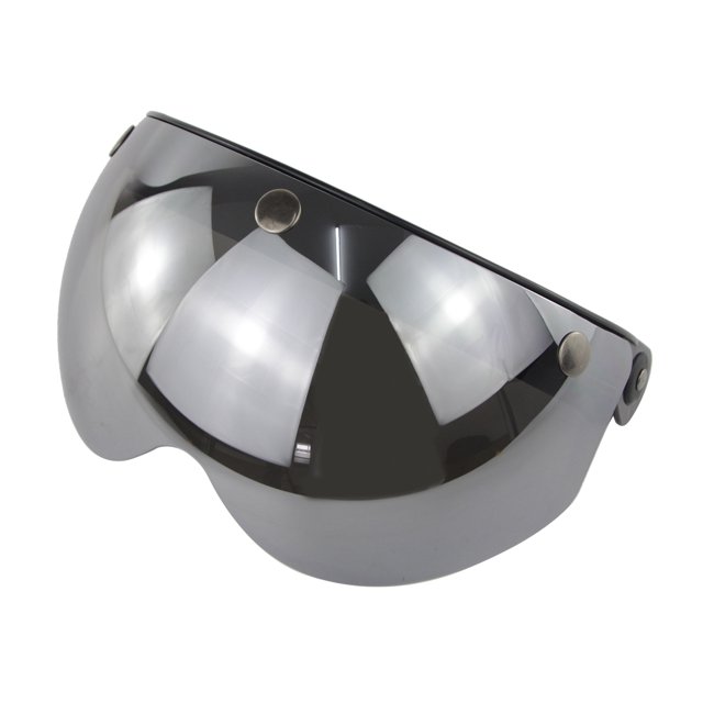 Lente de Visera Abatible de Estilo Vintage para Motocicleta de 3 Botones Sunnimix Visera de Motocicleta