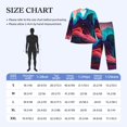 thumbnail image 4 of Balery Colorful Surreal Landscape Pijama para Hombre de Dos Piezas con Manga Larga, Conjunto de Dormir y Descanso Suave con Bolsillos-Medium, 4 of 7