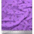 thumbnail image 1 of Soimoi Purple Moss Georgette Fabric Paint Brush Hardware Print Fabric by the Yard 42 Inch Wide, 1 of 3