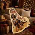 thumbnail image 3 of Dachshund person Life Autumn, Playful Pet Portrait Pattern, Warm Flannel Blanket for Living Room and Bedroom with Detailed Artwork, Dog Moms autumn celebration Gift, Pet Lover Home Decor, 3 of 9