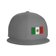 thumbnail image 3 of DouZhe Flat Brim Cap Snapback Hat, Mexicain Mexicain Drapeau Imprime Casquette de Baseball Adulte Gris Réglable, 3 of 6