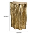 thumbnail image 6 of Benjara Kiny 20 Inch Accent Stool Table, Tree Trunk Design, Magnesium, Gold Finish, 6 of 6