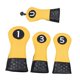 thumbnail image 2 of Juego de 4 fundas para palos de golf kusrkot Amarillo Cuero PU Tela de malla 1 3 5, 2 of 8