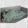 thumbnail image 5 of Pineapple Soft Flannel Fleece Throw Blanket, Tropical Fruit Ananas Sketch Repetitive Paper Cut Pop Art Pattern, Cozy Plush for Indoor and Outdoor Use, 50" x 70", Sea Green Charcoal Grey, by Ambesonne, 5 of 5