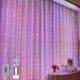 thumbnail image 1 of 1pc 9.8ft X 9.8ft 300 LED Curtain String Lights, 8 Modes Fairy Copper Light With Remote, USB Powered Waterproof For New Year Christmas Bedroom Party, Wedding Home Garden Wall Decorations, 1 of 4