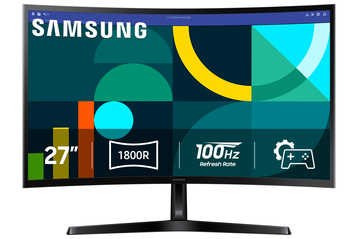 Samsung 27" Essential S3 Curved Monitor 100Hz photo 1