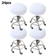 thumbnail image 6 of White Stretch Spandex Bar Stool Seat Covers - Snug Fit, Premium Fabric,, 6 of 8