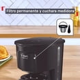 thumbnail image 4 of T-fal Cafetera de Filtro Permanente Heliora Grande, con Sistema Antigoteo y capacidad para 12 tazas de café, incluye filtro permanente y cuchara medidora, Negra, CM1408MX, 4 of 6