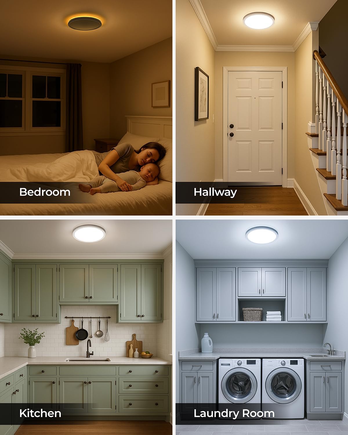 Matane 8.7" LED Flush Mount Ceiling Light with Night Light photo 2