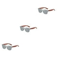 thumbnail image 4 of Transemion Women S Fashion Retro Mirror Lens Options Protection Comfortable Fit Lightweight Frame silver 3Set, 4 of 6