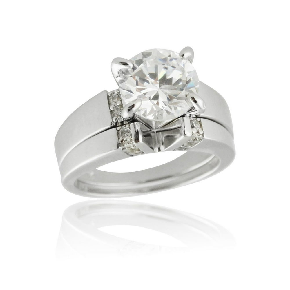 Fashionjunkie4Life Solitaire VCut Engagement Wedding