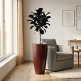 thumbnail image 4 of Ecobo 31.5 inches Eco-Friendly Round Pot Planter Onda Indoor/Outdoor use, Durable, Versatile & Lightweight, Designed by Brazilian Artisans, Contemporary All-Weather Design –Blue, 4 of 8