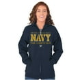 thumbnail image 4 of US Navy Logo Team Strength Value Unisex Plus Size Zip Hoodie Brisco Brands 2X, 4 of 5