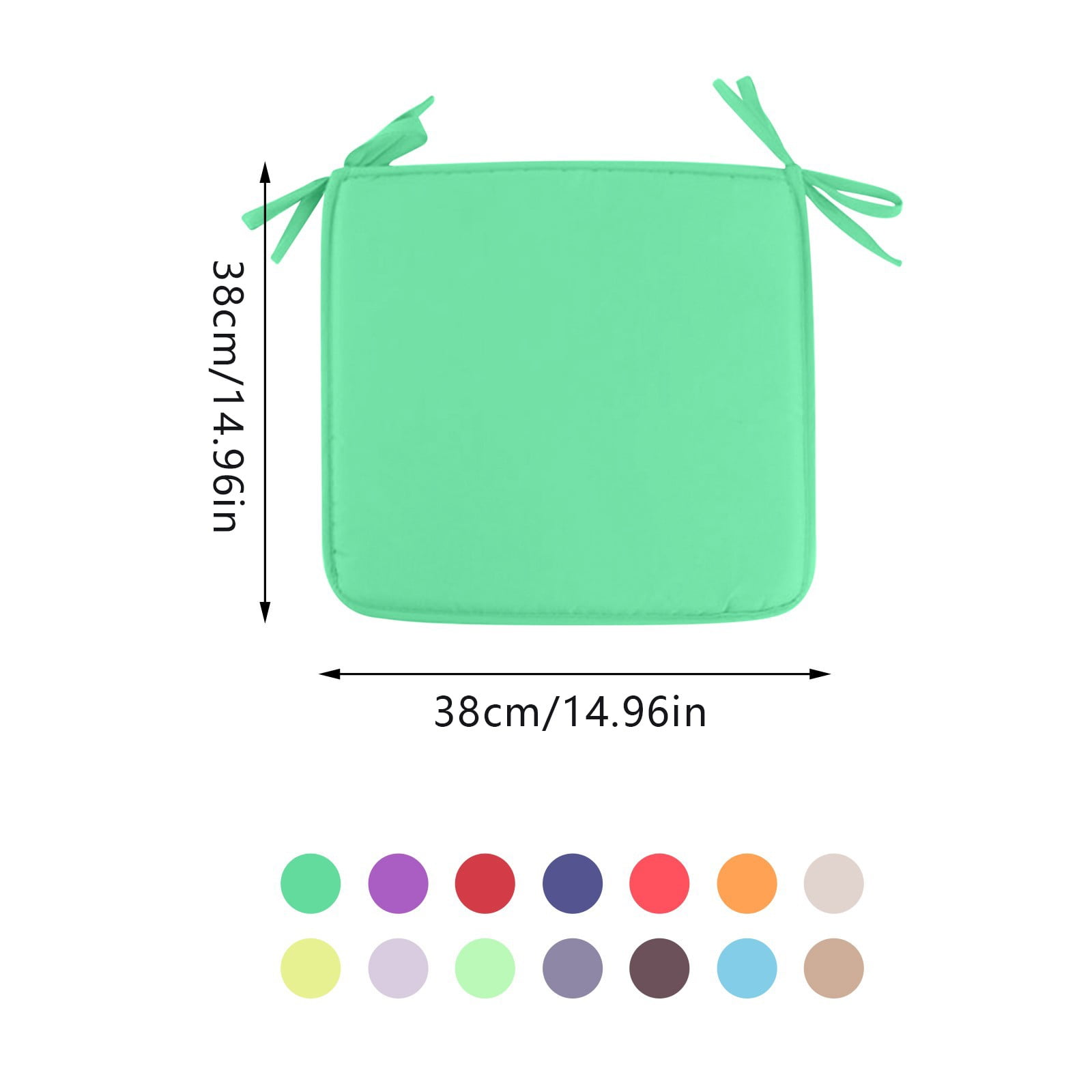 Fdelink Cushion Square Strap Garden Chair Pads Seat Cushion for Outdoor Stool Patio Dining Room Navy