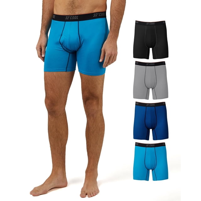 Boxer Brief 32 Degrees Cool Active para hombre, paquete de 4 unidades, talla XL