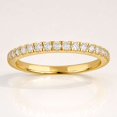 thumbnail image 6 of vylahjewellery Diamond Wedding Bridal Set in 10K Yellow Gold for Women, Round Moissanite Solitaire Engagement Ring, Vintage Tiara Style Ring, 6 of 8