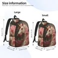 thumbnail image 4 of Easygd Haired White Horse Canvas Backpack: Stylish, Lightweight, and Versatile with Large Capacity and Adjustable Straps –, 4 of 7