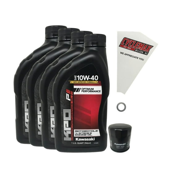 Cyclemax OEM Std 10W-40 Oil Change Kit fits 2006-2023 Kawasaki Vulcan 900