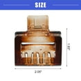 thumbnail image 3 of Vocoste Claw Clips No Slip Grip Plastic Brown Hair Clip for Women Girls 2.05", 3 of 6