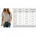 thumbnail image 2 of Femmes d'Été Casual Femmes V-neck Tshirt Manches Courtes Dames, 2 of 7