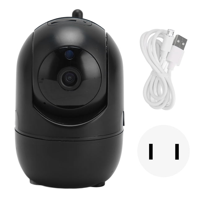 Cámara de seguridad interior 2,4 GHz WiFi HD 1080P cámara de vigilancia con detección de movimiento para mascotas perros bebés ancianos 100-240V enchufe de EE. UU.