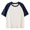 thumbnail image 1 of MIASHUI T-Shirts Garçons Filles Coton Col Rond Basique Superposition Usage Quotidien, Beige, 8-9 Ans, 1 of 3