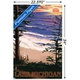 thumbnail image 3 of Lantern Press - Lake Michigan, Sunset on Beach Wall Poster, 22.375" x 34", 3 of 4