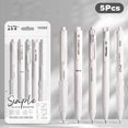 thumbnail image 2 of 5Pcs Simplicity Fashion Gel Pen Set Solid Color Cute Quick Drying Neutral Pens Lovely Student Stationery School Office Supplies, 2 of 9