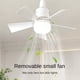 thumbnail image 4 of Ventilador de Techo con Control Remoto, Ventilador de Techo con 3 Velocidades, LED Regulable, Base E27, Ventilador de Techo Inalámbrico, 4 of 8