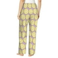 thumbnail image 3 of Naloa Yellow Lemon Slices Print Women’s Ultra-Soft Comfy Pajama Lounge Pants with Pockets & Drawstring, 3 of 8