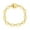 Gold Plated, variant on Alternating Polished and Simulated CZ Diamonds Puffed Marina Anchor Link Chain 7” Bracelet – Sterling Silver Jewelry for Women or Teens