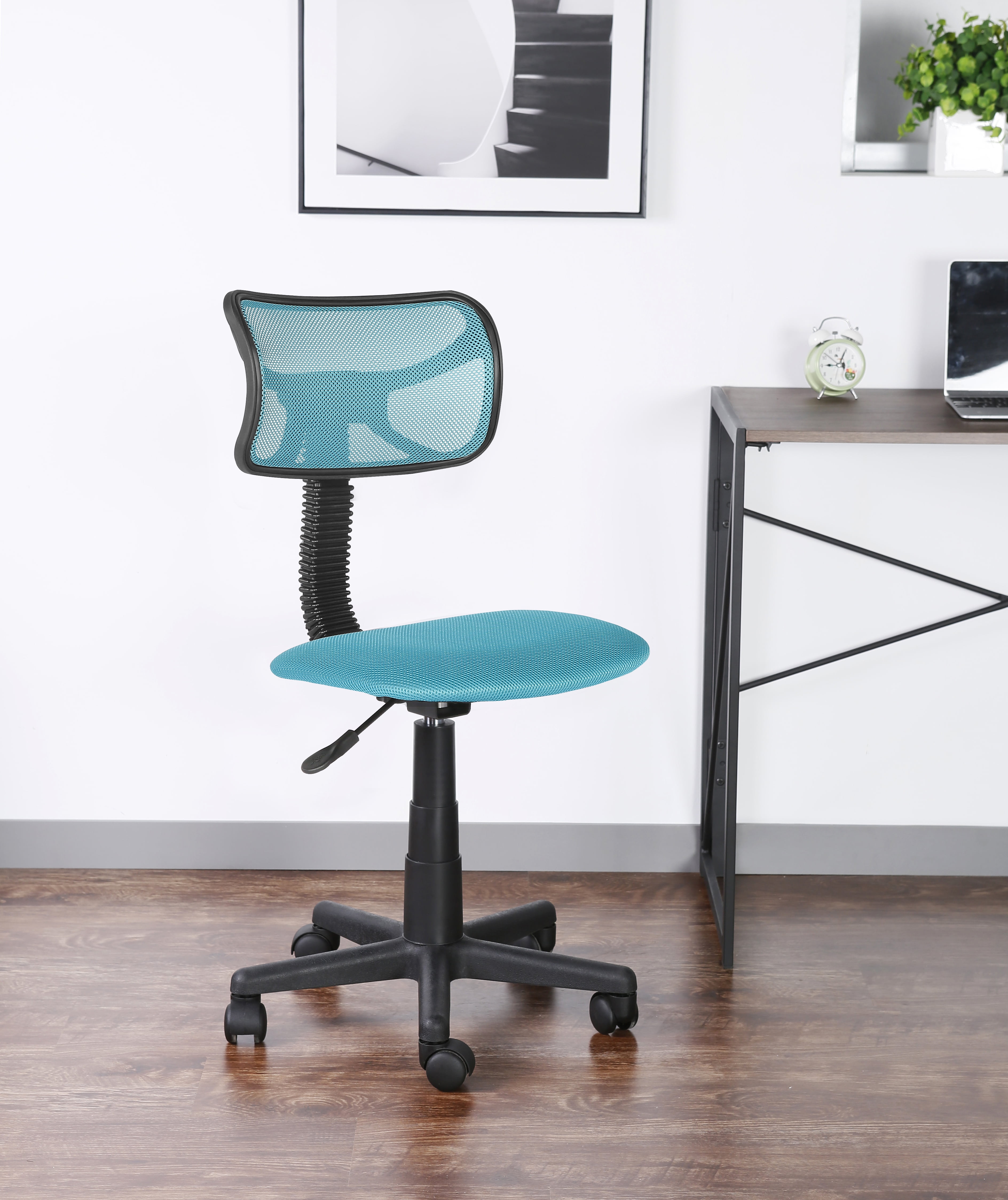 Teal Urban Shop Swivel Mesh Task Chair Swivel Task Chair With Adjustable  Height Multiple Kuwait Ubuy