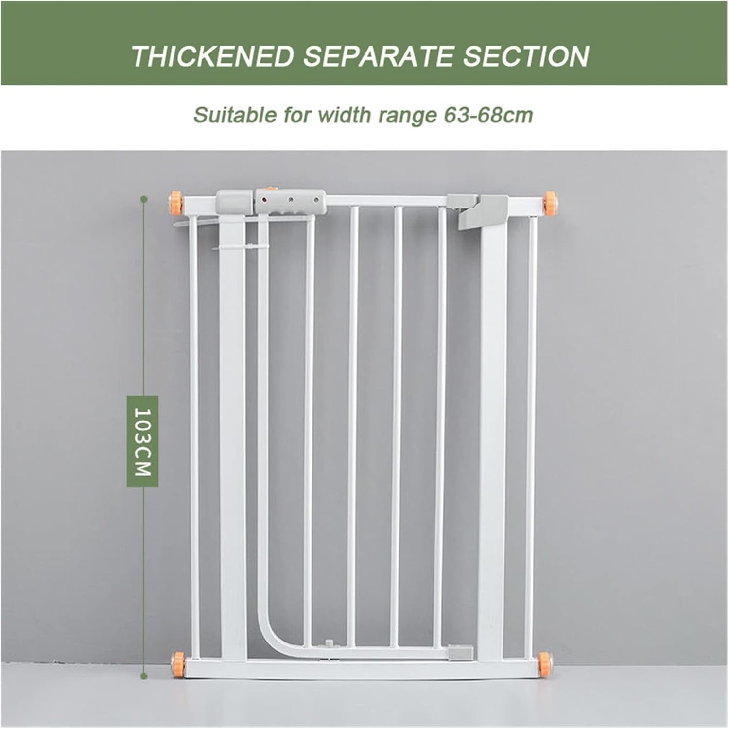 Gamvdout Pet Safety Gate, Extra Tall 103Cm Safety Gate Fence, Dog Gate Fence, for Stairs Doorways Hallways/White/110-117Cm