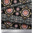 thumbnail image 3 of Soimoi Cotton Duck Fabric Floral Mandala Printed Craft Fabric by The Yard 56 Inch Wide, 3 of 3