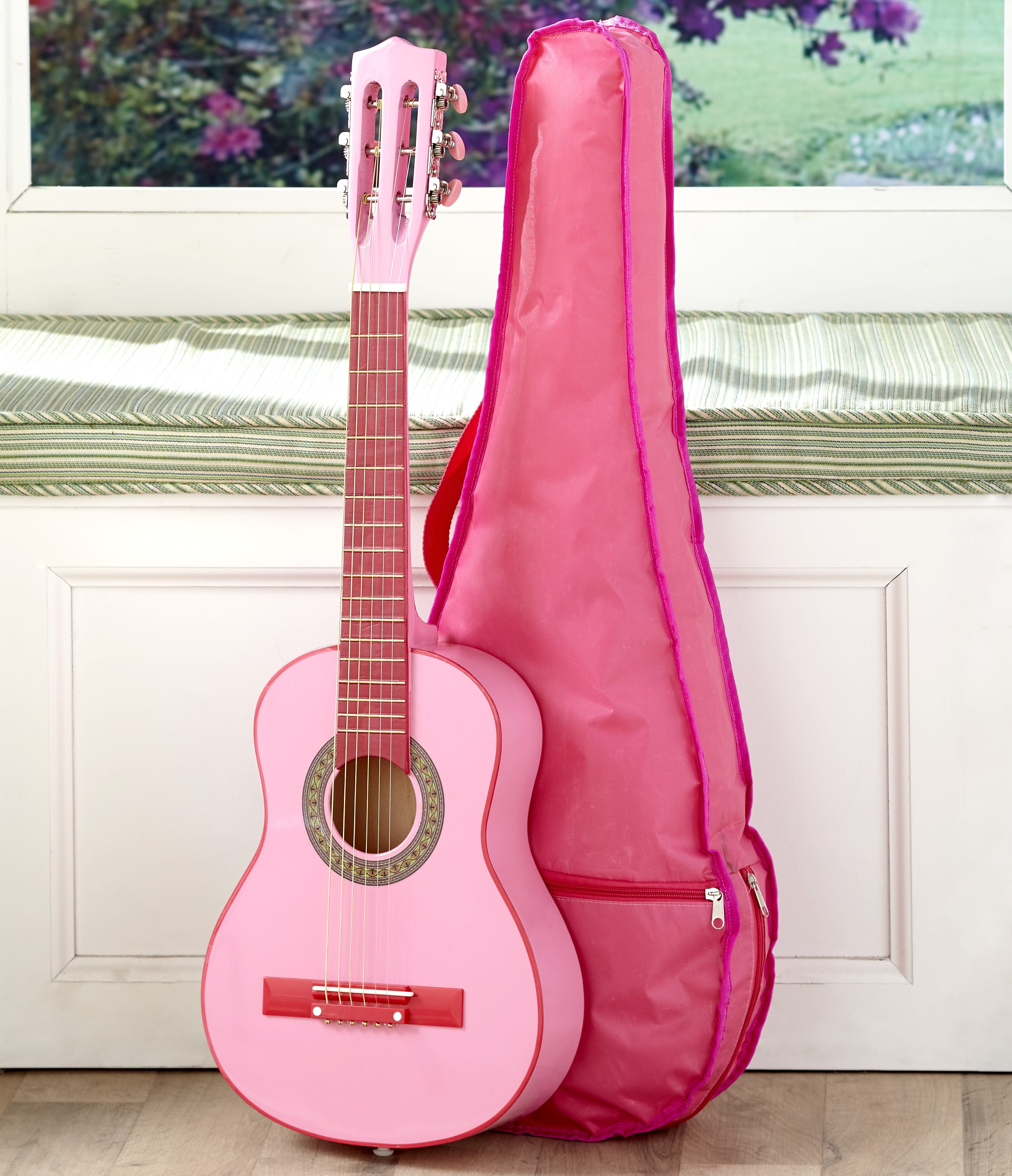 Standard NEW Beginners 30 Pink Wood Guitar with Case and Accessories Great Gift for Kids Girls 