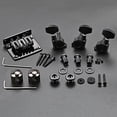 thumbnail image 4 of Guitar Bridge Set – 3-String Hardtail Adjustable – for Electric Cigar Box – 1R2L Tuning Pegs & Knobs – Easy Install – Replacement – Black, 4 of 7