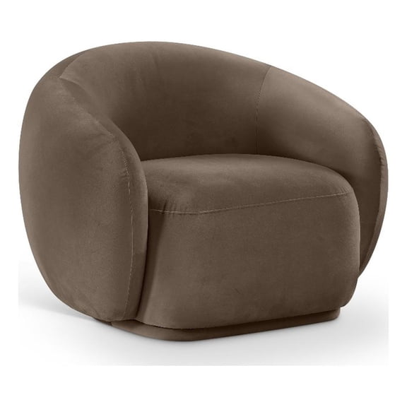 Meridian Furniture Emery Brown Velvet Chair