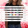 thumbnail image 3 of TRUBKH Womens Tops Valentines Day Valentines Day Tshirt Work Blouses Women Valentine Tops Valentines Top Women's Graphic T Shirts Vintage Women T Shirt Graphic Black L, 3 of 7
