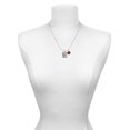 thumbnail image 3 of Delight Jewelry Silvertone Pebble Border Initial - V Red Lucky Ladybug Necklace and Dangle Earrings Set, 3 of 6