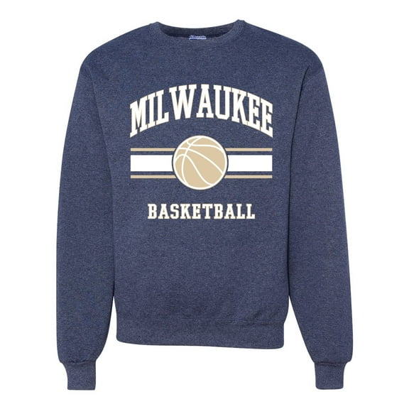 Wild Bobby City of Milwaukee Basketball Fantasy Fan Sports Unisex Crewneck Sweatshirt, Vintage Heather Navy, X-Large