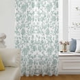 thumbnail image 6 of Spring Flower Sheer Curtains 96 Inches Long, Vintage Farmhouse Turquoise Boho Leaf Light Filering Curtains, Privacy Drapes Simi Floor to Veiling Curtain for Living Room Bedroom Large Window Treatment, 6 of 9