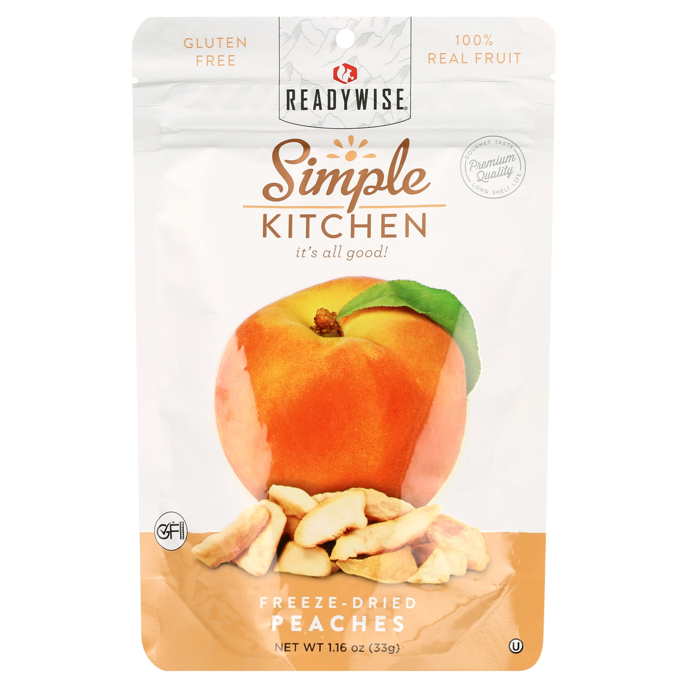 (6 pack) ReadyWise Simple Kitchen Freeze-Dried Peaches